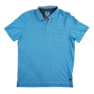 New Sperry Polo‎ Shirt Men's Size XL Blue Slub Jersey Pocket Golf Top